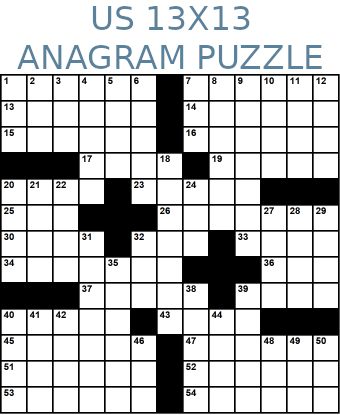 American 13x13 anagram crossword puzzle no.311