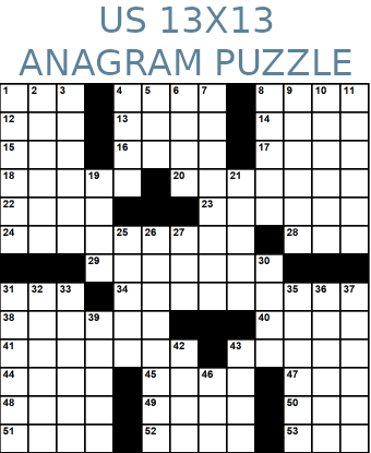 American 13x13 anagram crossword puzzle no.312