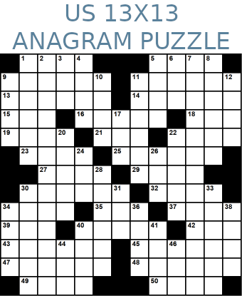 American 13x13 anagram crossword puzzle no.313