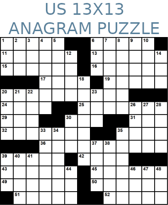 American 13x13 anagram crossword puzzle no.315