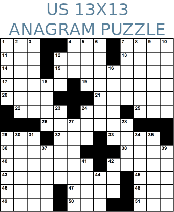 American 13x13 anagram crossword puzzle no.316