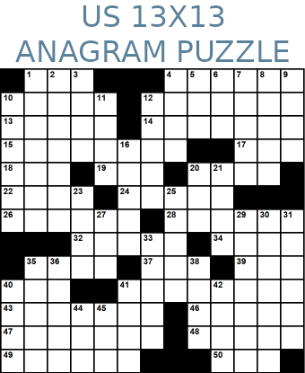 American 13x13 anagram crossword puzzle no.318