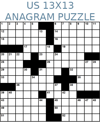 American 13x13 anagram crossword puzzle no.319