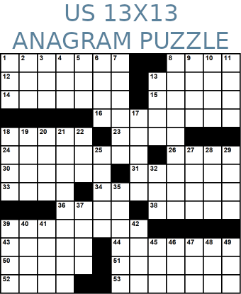 American 13x13 anagram crossword puzzle no.320