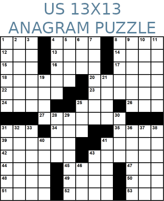American 13x13 anagram crossword puzzle no.321