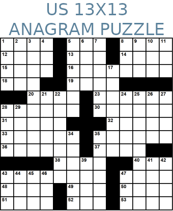 American 13x13 anagram crossword puzzle no.324