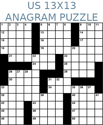 American 13x13 anagram crossword puzzle no.325