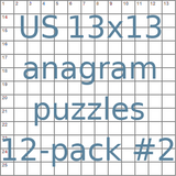 American 13x13 anagram crossword puzzles 12-pack no.2