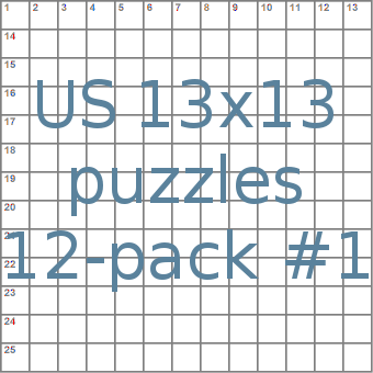 American 13x13 puzzles 12-pack no.1