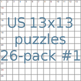 American 13x13 puzzles 26-pack no.1