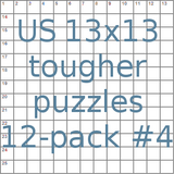 American 13x13 tougher puzzles 12-pack no.4