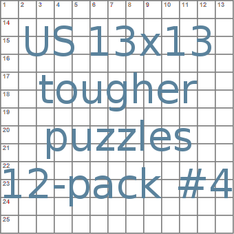 American 13x13 tougher puzzles 12-pack no.4