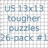 American 13x13 tougher puzzles 26-pack no.1