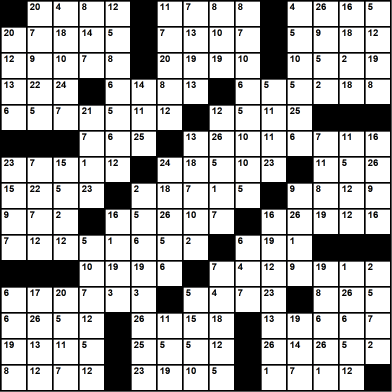 American 15x15 codeword puzzle no.318