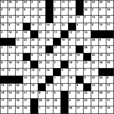 American 15x15 codeword puzzle no.320