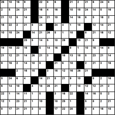 American 15x15 codeword puzzle no.321