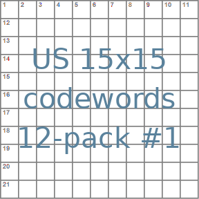 American 15x15 codeword puzzles 12-pack no.1