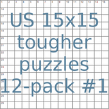 American 15x15 tougher puzzles 12-pack no.1