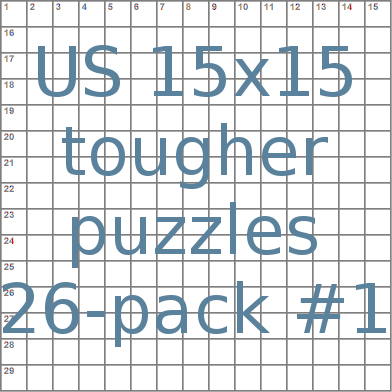 American 15x15 tougher puzzles 26-pack no.1